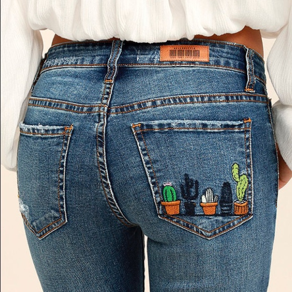 EMBROIDERED SKINNY JEANS 🌵